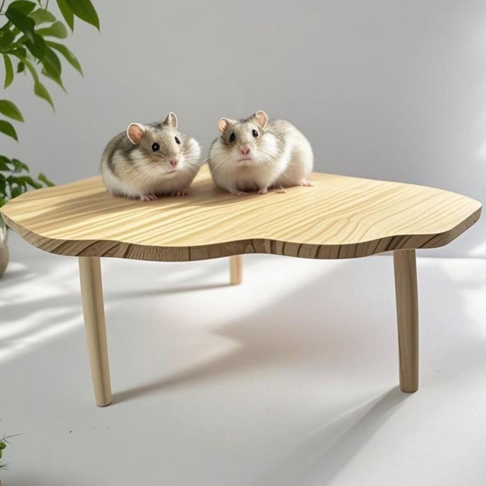Easy to Install Small Pet Playing Stand Wooden 2 Layer Playground New Pet Platform Pet Supplies