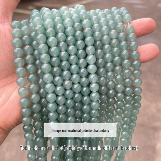 Jingde Jewelry 5A Натуральный голубой халцедон круглые бусины: Прозрачный голубой агат для самодельных аксессуаров