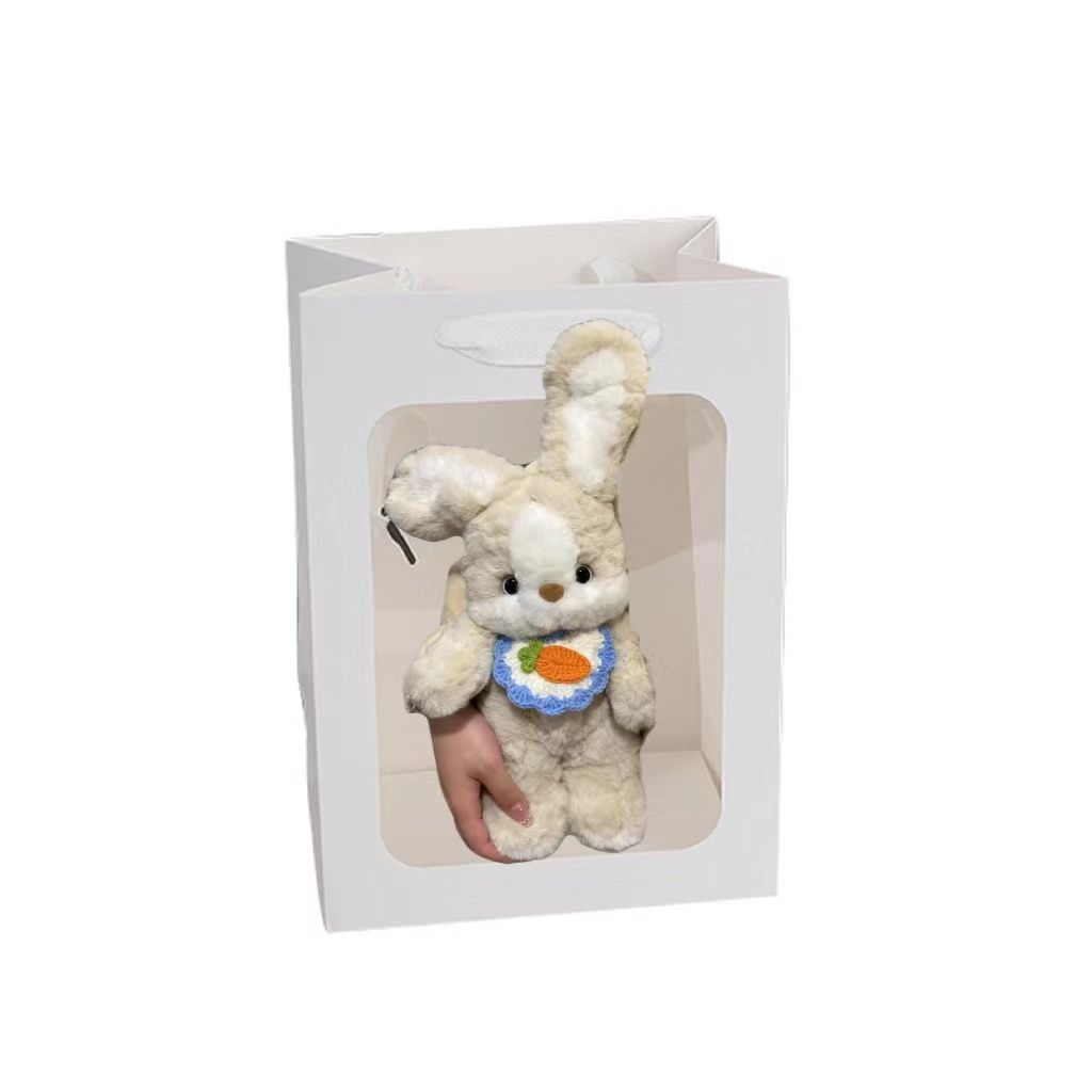 Cute Rabbit Doll Good Night Rabbit Sleeping Puppy Doll Carrot Apron Rabbit Doll Cotton Doll Gift