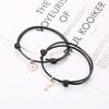 Lucky Mom Adjustable Key Heart Lock Couple Charm Rope Jewelry Bangles Bracelets Fashion Accessories