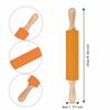 Non Stick Surface Silicone Rolling Pin Wooden Handle Rolling Pin  Dough Dumpling Wrappers Pizza