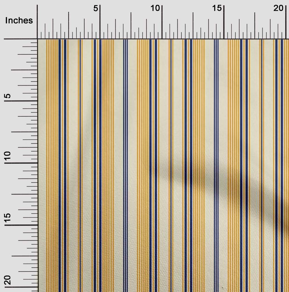 oneOone Cotton Flex Fabric Multicolor Stripe Decor Fabric Printed BTY 40 Inch