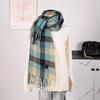 Высококачественный клетчатый шарф в корейском стиле: Теплая, Утолщенная Шаль, Похожая на Кашемир, для Студентов и Пар