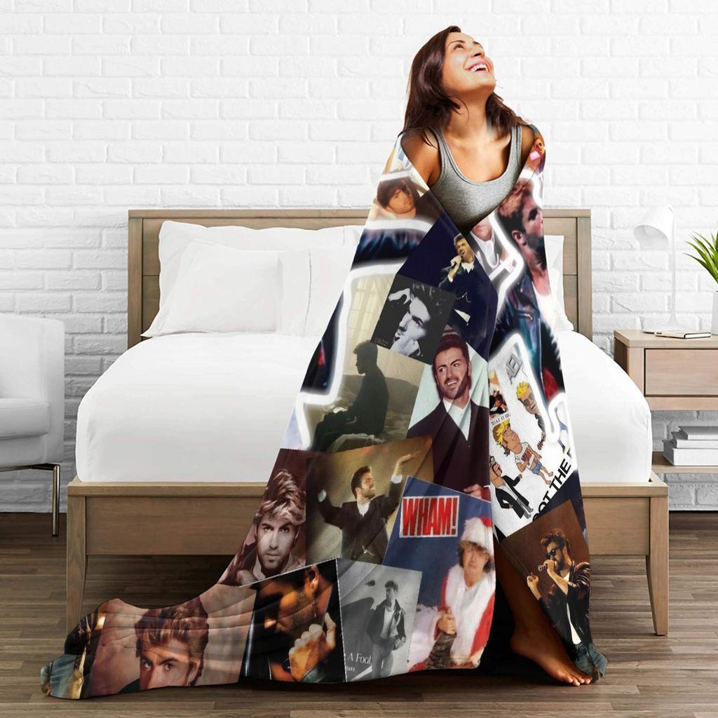 George Michael Singer Legend Flannel Fashion Blankets Music Album Awesome Throw Fashion Blanket for Quilt 200x150cm Warm