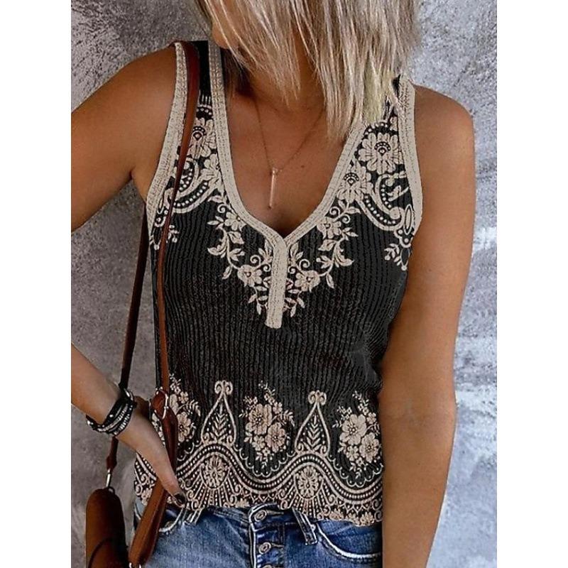 MGHR Women's V-Neck Sleeveless Fashion Casual Blouses & Shirts