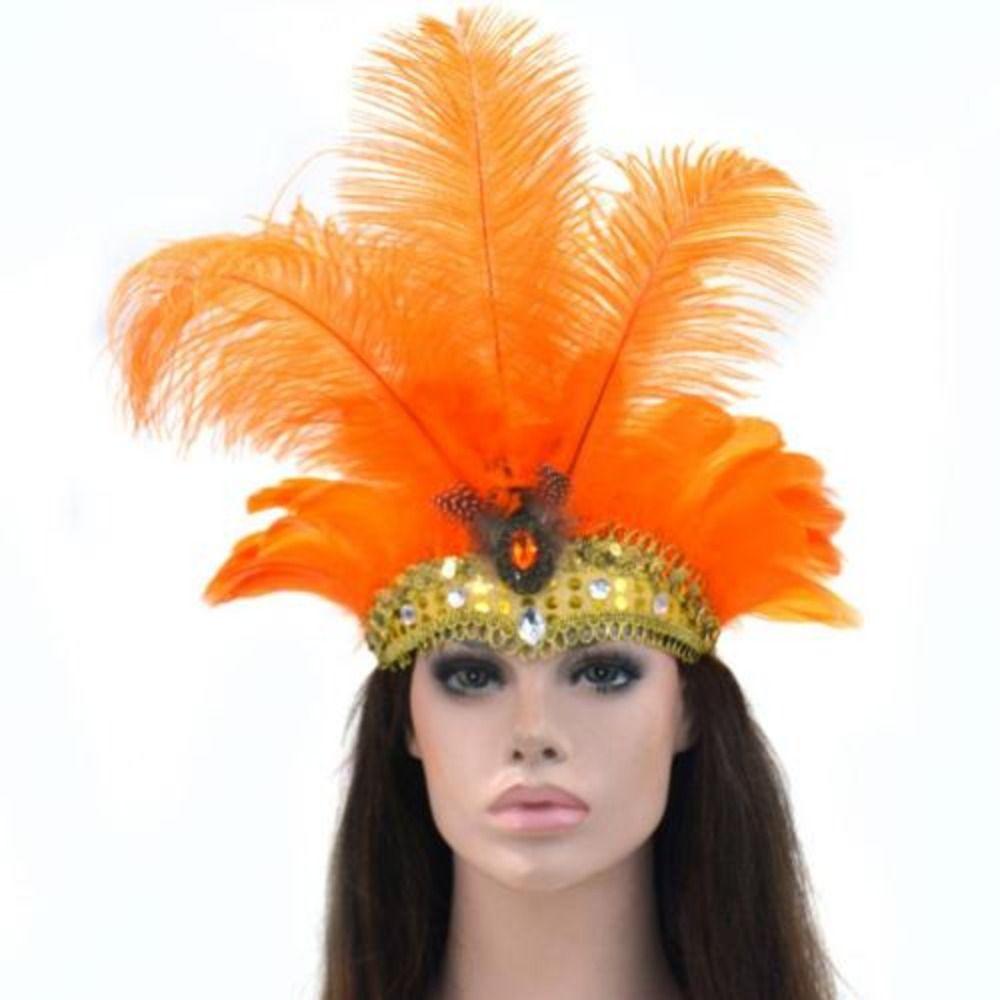 Kids Peacock Indian Hair Accessories Feather Headdress Halloween Carnival Hair Band