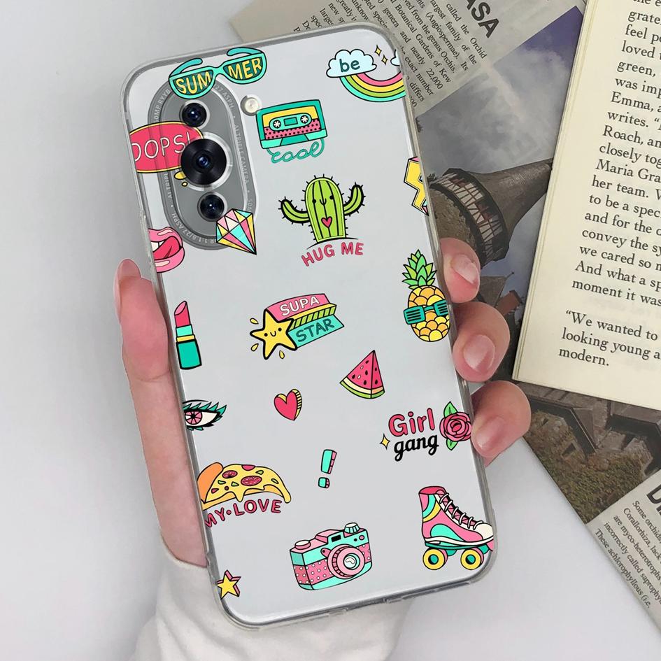 For Huawei Nova 8 9 10 2 3 4 5 6 7 Pro SE Y90 Phone Case Transparent Matte Shockproof Soft Silicone Anti Drop Personal For Huawei Bumper Shell