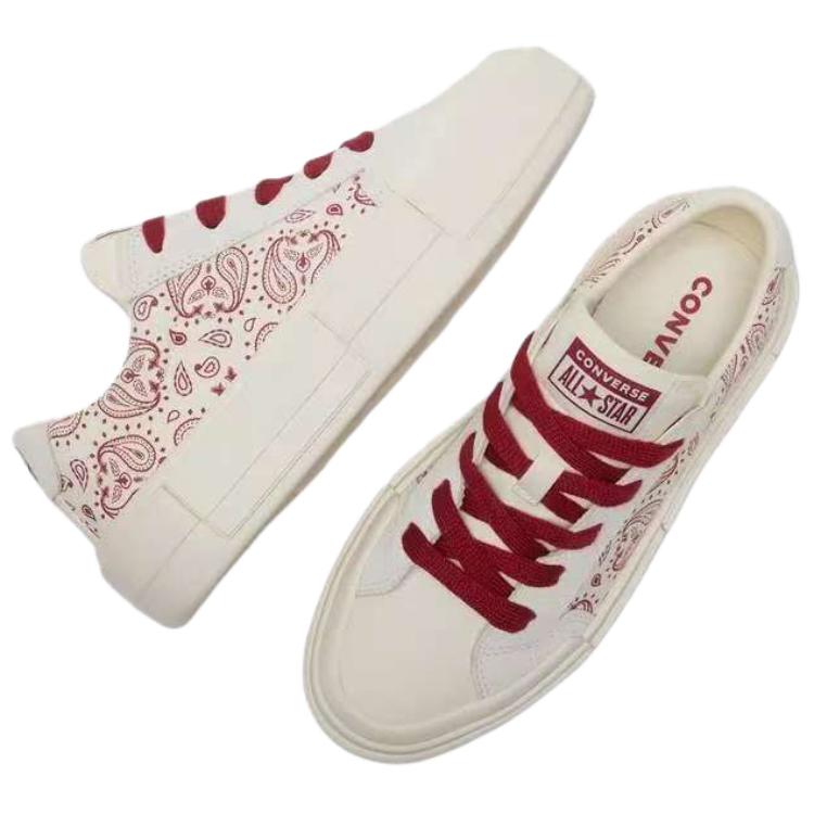 Converse All Star Цветок кешью Повседневные Удобные Универсальные Низкие Кеды Унисекс Белые A15753C