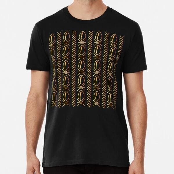 Bogolan cowrie from Africa Made in Australia Mens Tshirt S to 2XL