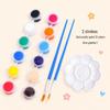 Hand-painted Wooden Graffiti Animal & Vegetable Pendant DIY Kit for Kids – Creative Coloring Gift