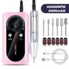 45000RPM Nail Drill Machine 6 Bits Nail Sander File Portable Electric Nail File  Manicure Salon