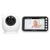 Baby Monitor 360 Degree Rotation 4.3inch LCD Screen 8 Lullabies Infrared Night Vision Two Way Talk