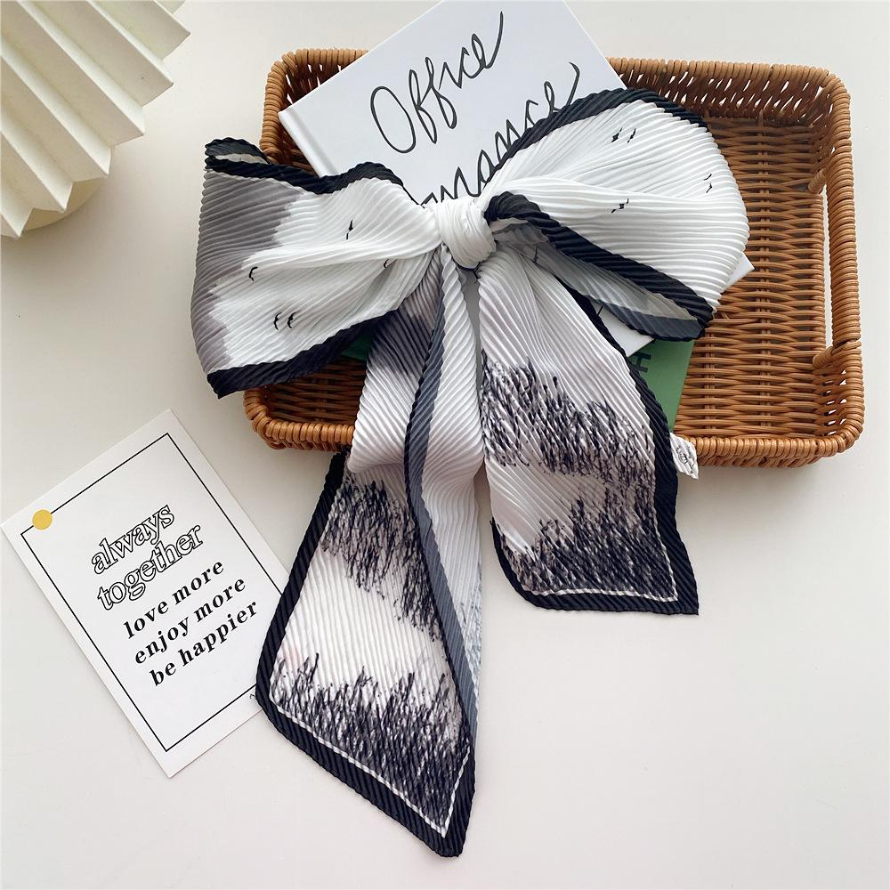 New Scarves Silk Scarves Women'S Spring And Autumn Season Long Decorative Professional Scarves Summer Thin Styles Paired With Shirts Stylish