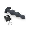 Vibrating Anal Plug - Silver - Remote Control - Black - Adult - Target Area: Anus