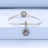 Original 925 Sterling Silver Charm Bead Rotatable Lotus Pendant Fit Original Bracelet Necklace For Women DIY Jewelry Gift