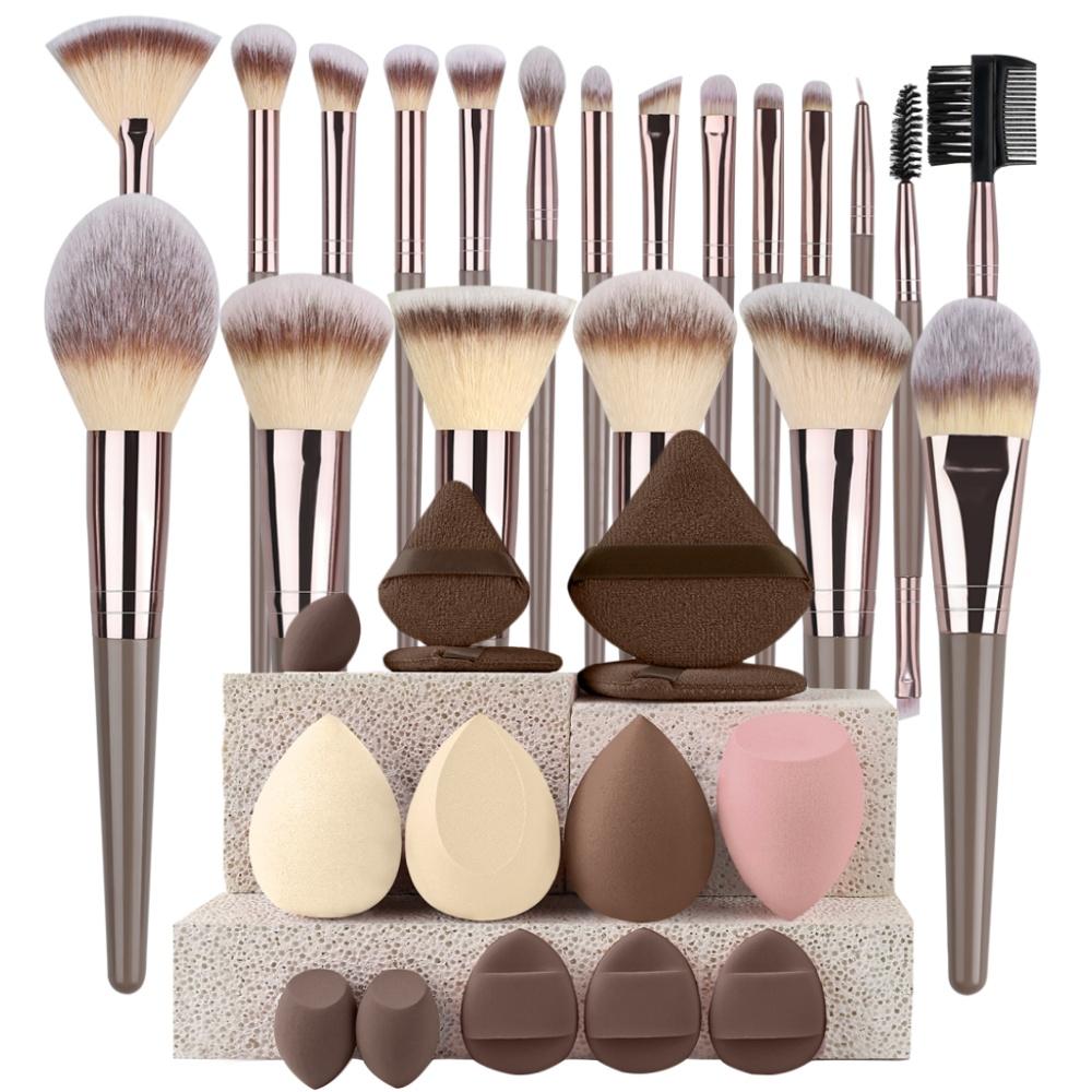 3-20 шт. Премиум Набор Кистей для Макияжа Мягкие Пушистые Beauty Косметические Foundation Макияжа Кисть Тени для век Румяна Кабуки Make Up Инструменты