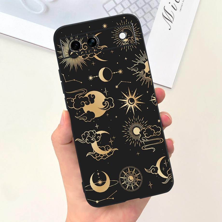 For Google Pixel 8A 6 6A 7 Case Luxury Black Soft Silicone TPU Bumper Phone Cover for Google 6a Pixel8a Capa