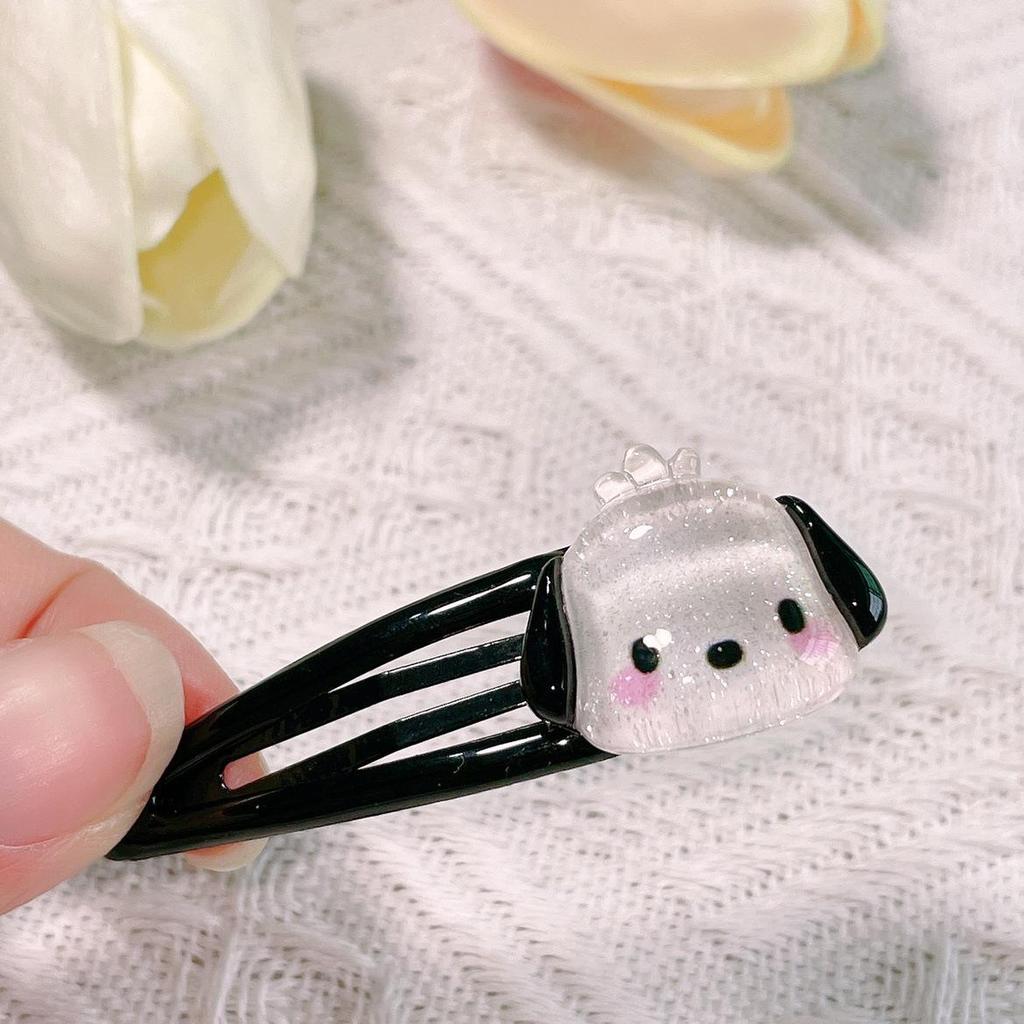 Прозрачный зажим-коготь для волос Sanrio Kuromi: Большой летний мультяшный аксессуар для волос