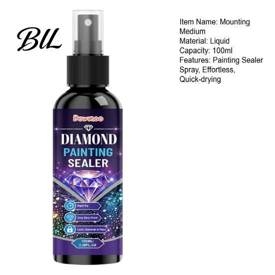 Diamond Painting Sealer Art Spray, Quick Drying Protective Mounting Sealant, Preservation Spray for Coasters Clear Glossy Coating Crafts And