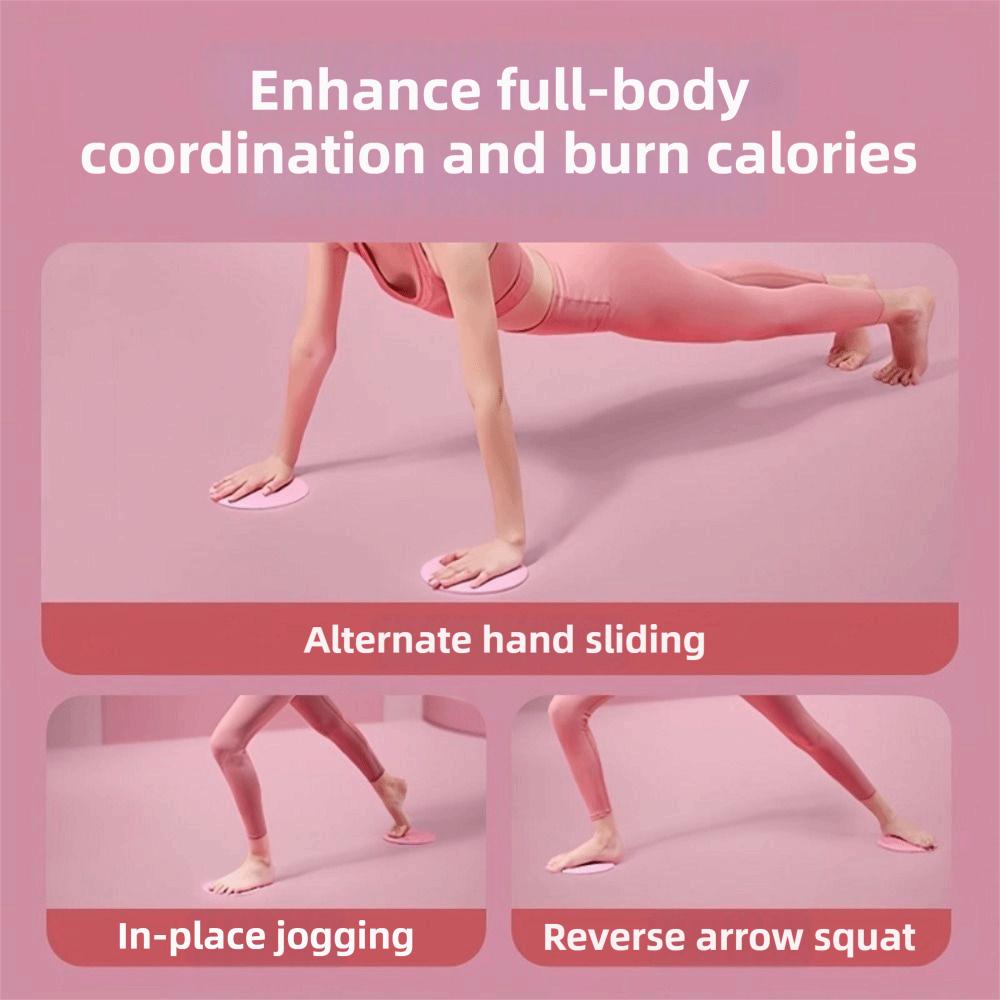 2pcs Solid Color Yoga Sliding Discs Enhanced Abdominal Muscle Workout Equipment Core Training