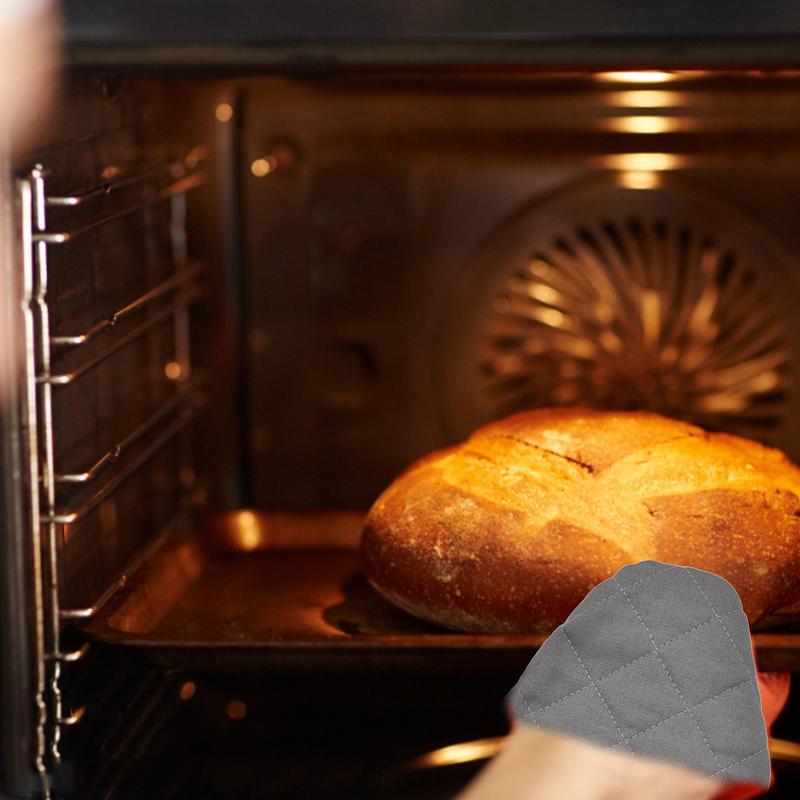 1 шт. Хлопок Силиконовый зажим для перчаток для духовки Кухонные принадлежности для выпечки Микроволновая печь Специальные перчатки Теплоизоляция для духовки Противоожоговый коврик