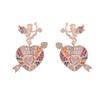 Серьги из микро-инкрустированного циркония Heavy Industry Angel Love Fashion Versatile Personalized Earrings