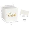 Runtowo White Card Box &10pcs Greeting Card,Wedding Voting Card Box,Wedding Birthday Party Reception Envelope Card Box
