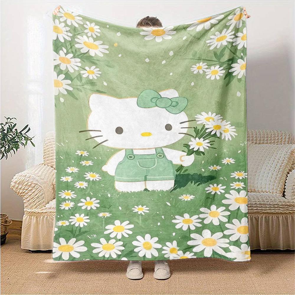 1 шт. Плед Hello Kitty Легкий фланелевый плед для дивана, кровати, путешествий, кемпинга, гостиной, офиса, дивана, кресла