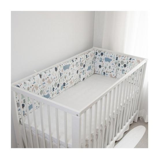 6 шт. подкладок в кроватку для прорезывания зубов 11,8” x 11,8” противоударный бампер для детской кроватки