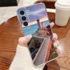 Чехол с принтом «Горная дорога» для Samsung S26 Ultra S25 FE S24 S23 S22 Plus S21 A15 A25 A35 A55 A16 A26 A36 A56 A17 A37 A57 5G Прозрачный мягкий чехол из ТПУ