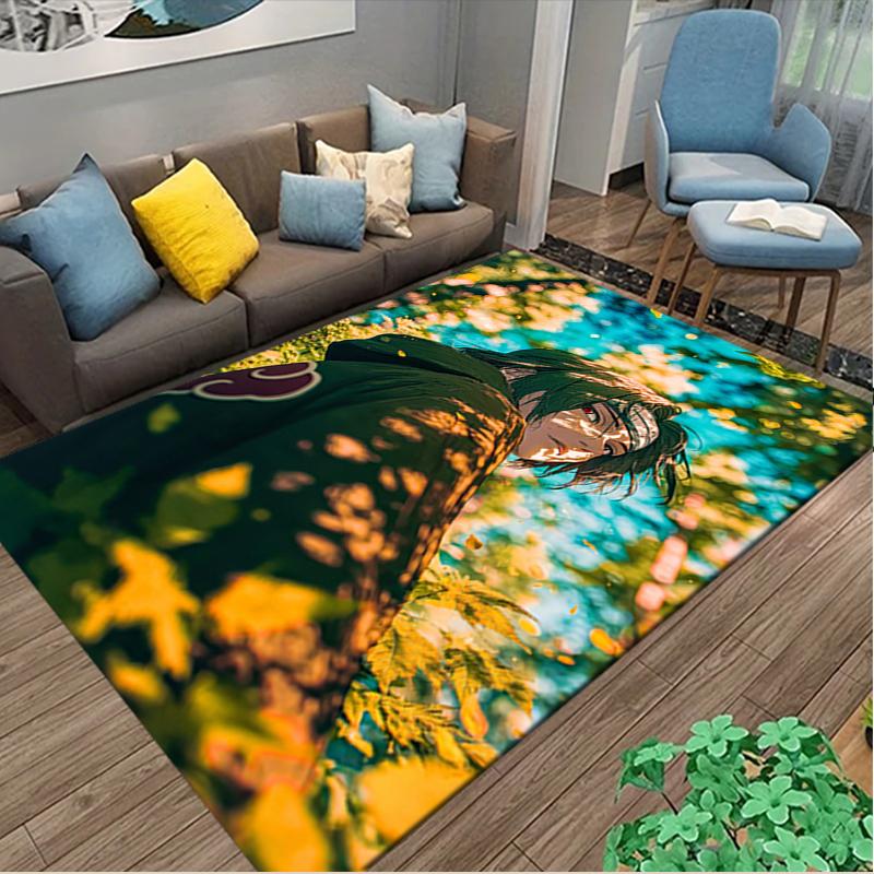 1pc Digital Printed Chair Rug for Home Office Use, naruto Carpet Appropriate for All Seasons, Soft Area Carpet