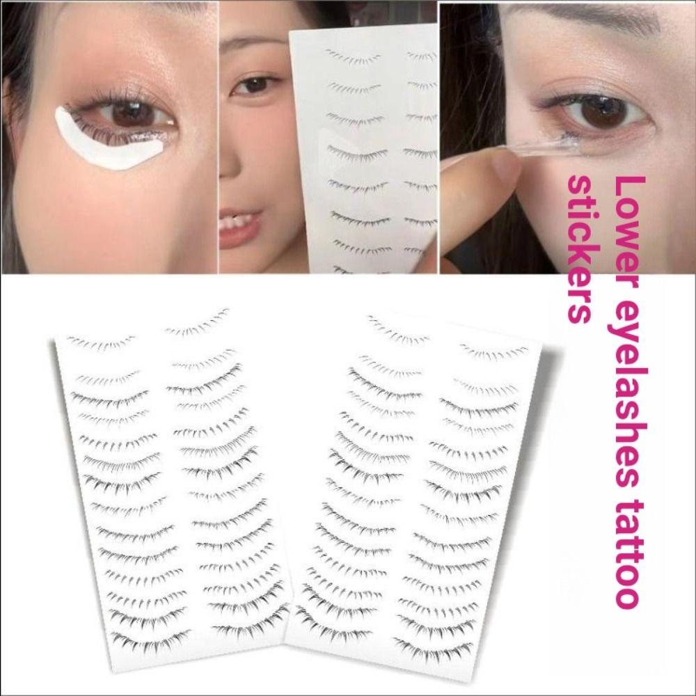 4/8 Pair 3D False Eyelashes Tattoo Under Eye Transfer lashes Decals Beauty