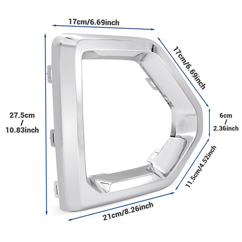 84176752 Right Front Fog Light Outer Bezel Cover Trim Fit For GMC Sierra 1500 Denali SLT AT4    Silver