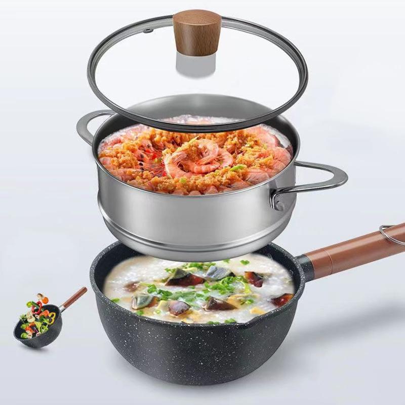 Антипригарный соус Span кипяченое молоко горшок с длинной ручкой медицинский камень омлет сковорода с крышкой мини суп горшок универсальный для домашней кухни