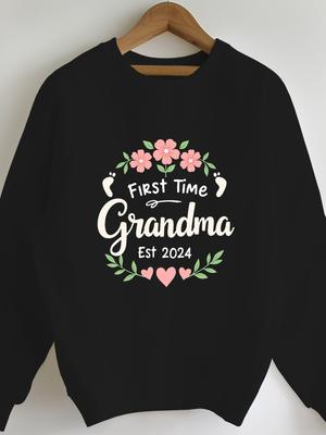 Толстовки женские «Первый раз бабушка Эст 2024»