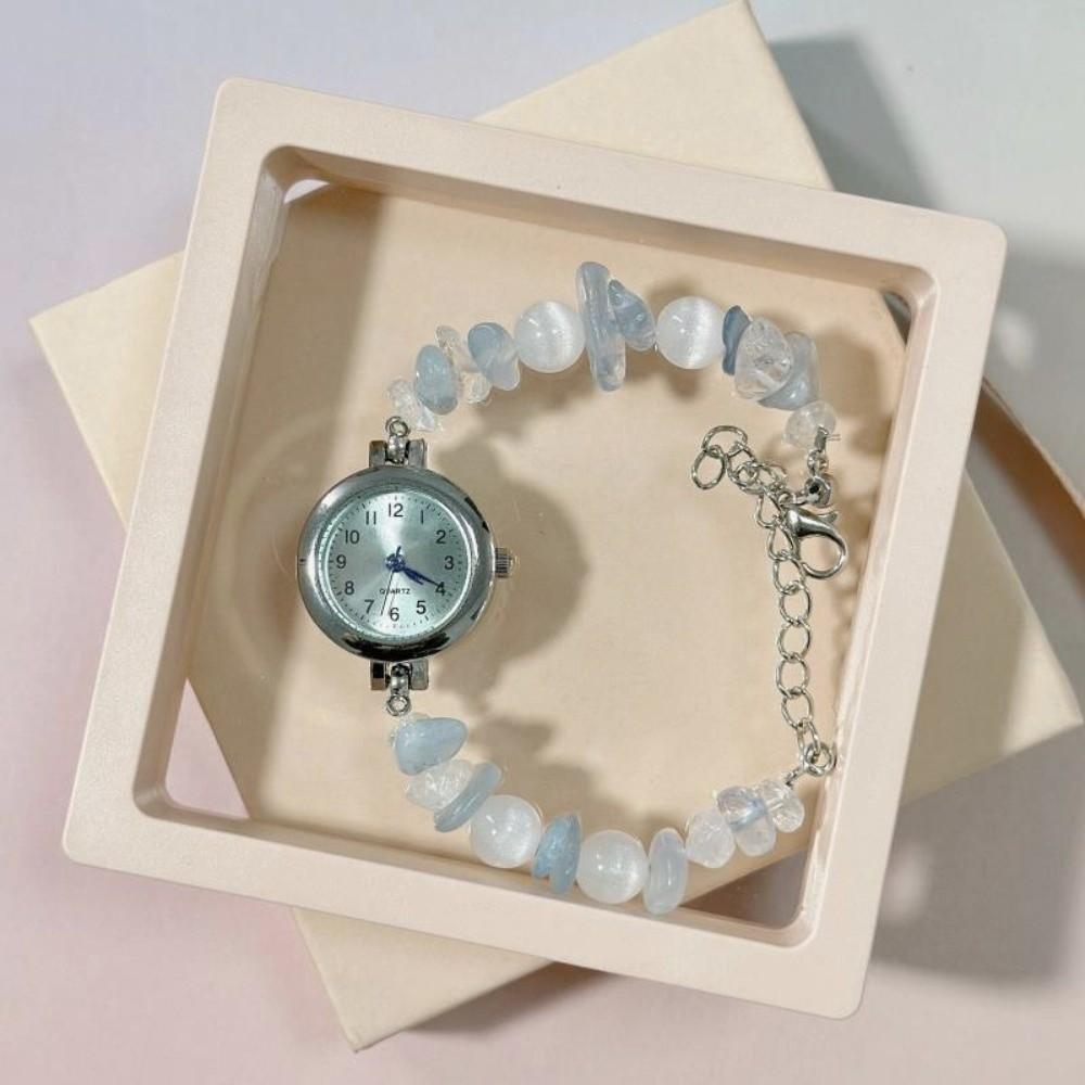 Beaded Bead Chain Watch Adjustable Quartz Watch New Bracelet Watch Women Girls