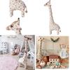 Large Giraffe Stuffed Toy Sleep Pillow With Comfortable Fabric For Kids Room Decor