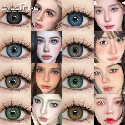 Цветные контактные линзы для естественного макияжа сине-карих глаз Мягкие модные контактные линзы