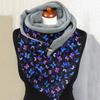 Женский повседневный шарф с принтом, модный многоцелевой платок в стиле ретро, ​​шарф на пуговицах