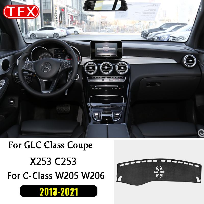Для Mercedes Benz GLC Class Coupe X253 C253 C-Class W205 W204 противоскользящий коврик для приборной панели, солнцезащитный козырек для приборной панели, ковер