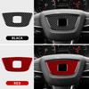 Real Soft Carbon Fiber Car Steering Wheel Sticker For Seat Ibiza 6j 2012 2013 2014 LHD RHD Center Bottom Frame Interior Trim