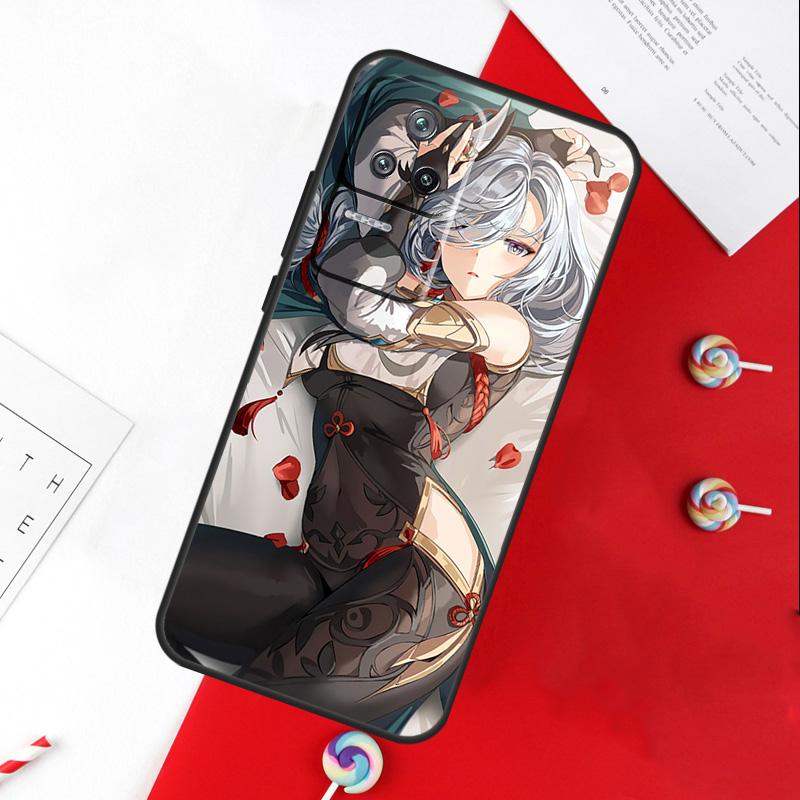 Чехол Genshin Anime Shenhe для Xiaomi 13 12 Lite 12X 11T 12T Pro Чехол для POCO F5 X5 X3 Pro X4 F4 GT F3 C40 M5s