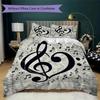 Soft Marble Melody Pattern Bedding uilt Set uilt Cover Pillowcase Home Decoration Birthday Gift (1 * duvet cover + 2 * pillowcase without core)