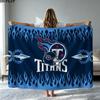 Tennessee Titans Print Flannel Blanket High Quality Warm Comfortable Cover for All Seasons Perfect for Gifts Home Decor