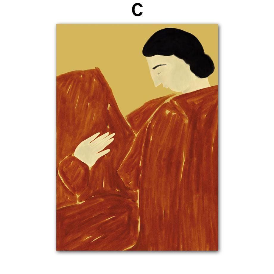 Винтажная акварельная картина на холсте, женский цветок, абстрактное настенное искусство, украшение для гостиной, фотографии и принты, постер для домашнего салона