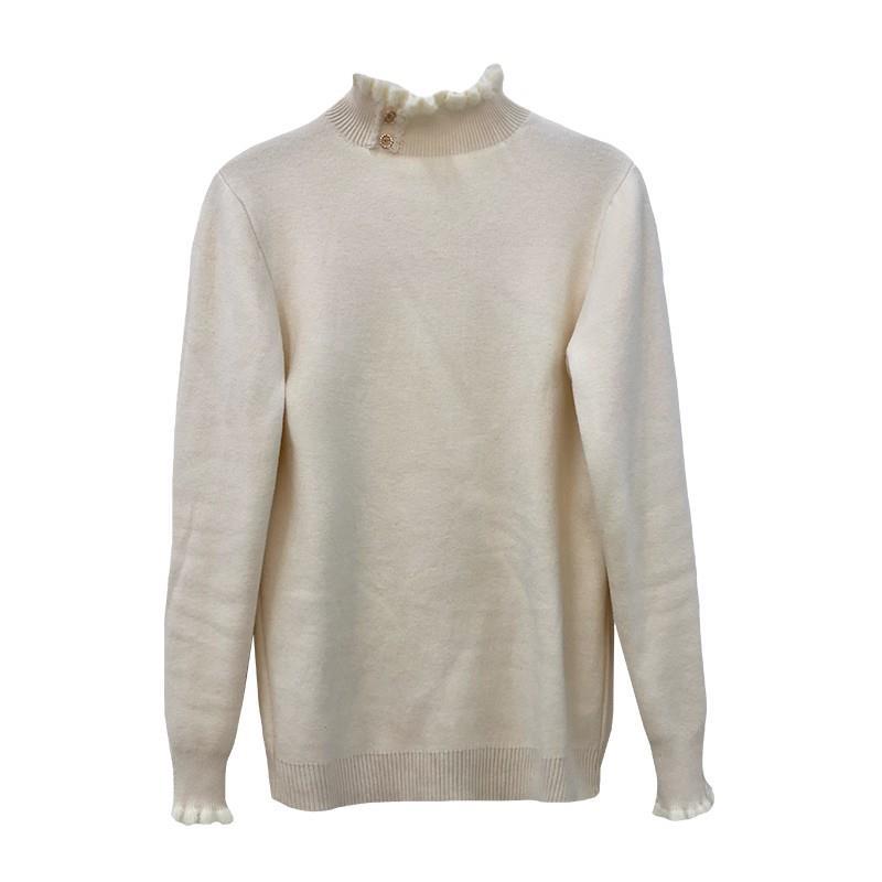 Women Fleece Sweater, Thickened One-piece Fleece Inner Layer, Half-turtle Collar Bottoming Shirt, Pullover, Stylish Knitted Warm Top