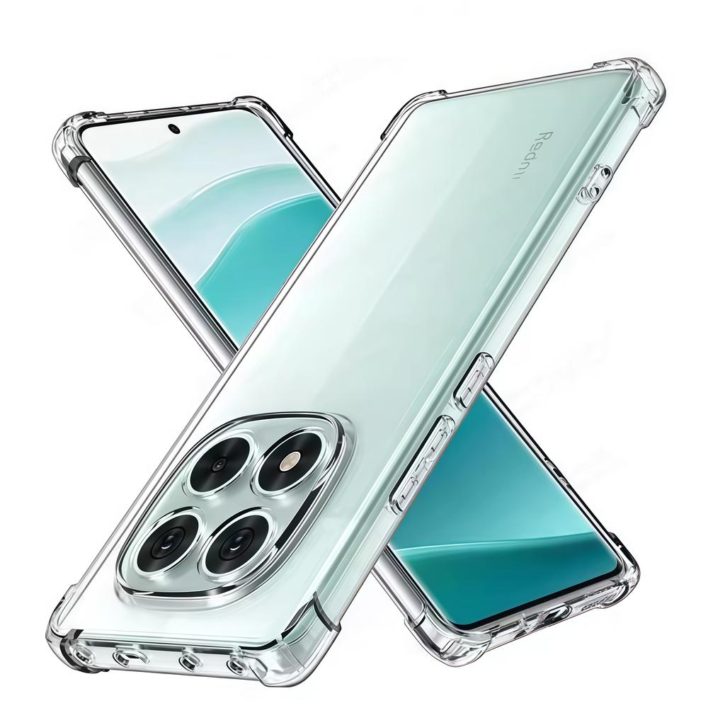 Прозрачный чехол для телефона для Xiaomi Redmi Note 15 13 14 12 11 10 9 Pro Plus 5G Ударопрочный Прозрачный Мягкий Силикон TPU Бампер Чехол
