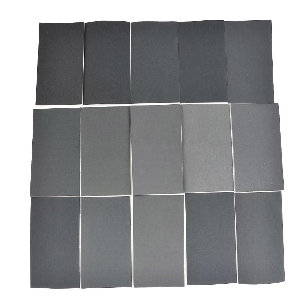 15Pcs Sandpaper Silicon Carbide Replacement Paint Car Body Accessories