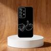 Funny M-Middle Finger Phone Case For Samsung S25,S24,S21,S22,S23,S30,Ultra,S20,Plus,Fe,Note,10,9,5G Black Cover