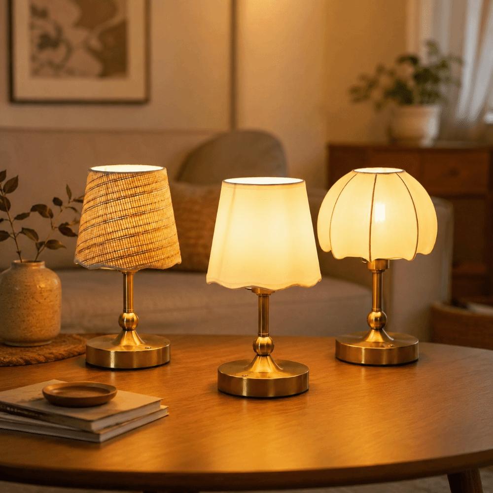 Touch Control LED Table Lamp Nordic Style Gold Bedside Lamp Atmosphere Lamp Restaurant Use